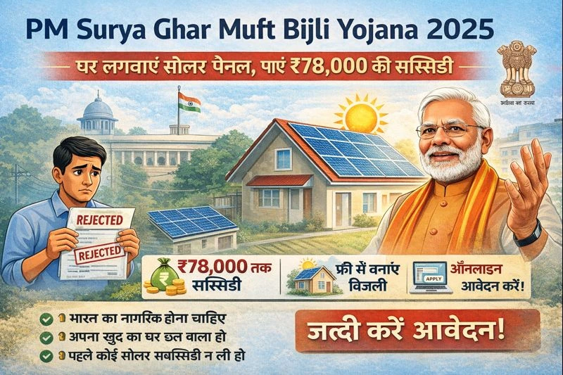 PM Surya Ghar Muft Bijli Yojana 2025 – Free Bijli Scheme Full Details