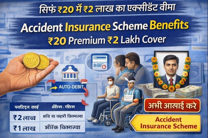 Accident Insurance Scheme: ₹20 Premium में ₹2 Lakh Cover | पूरी जानकारी