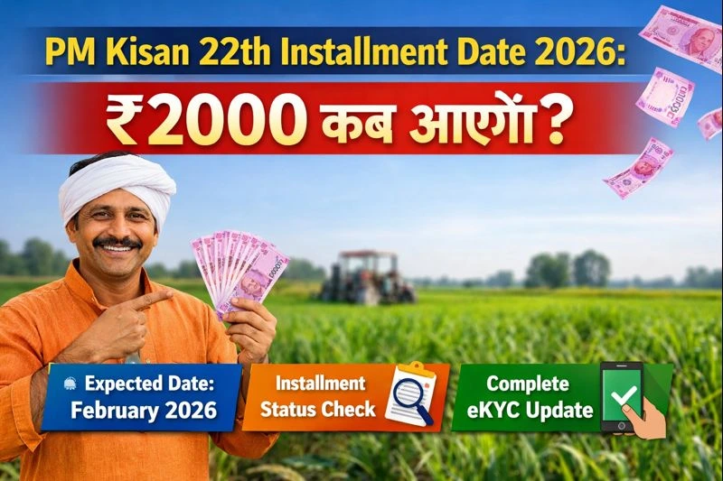 PM Kisan 22th Installment Date 2026: ₹2000 कब आएंगे? Status, eKYC Update