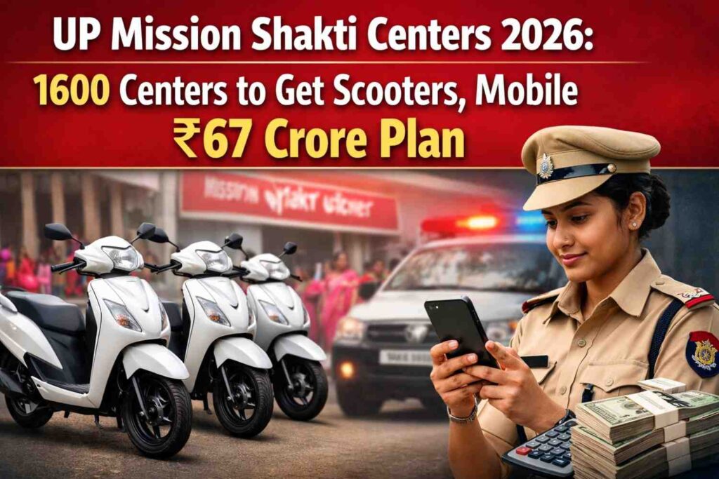 UP Mission Shakti Centers 2026: 1600 Centers to Get Scooters, Mobile – ₹67 Crore Plan